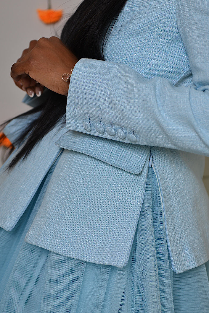 SURREY SIDE SLIT BLAZER IN BLUE