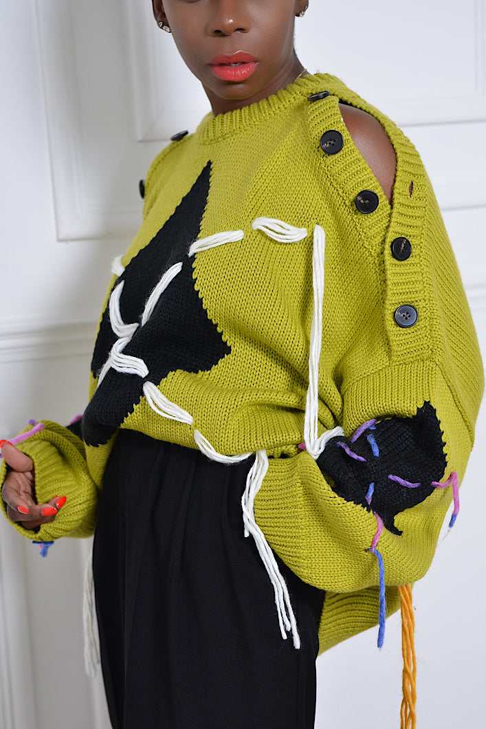 SUZHOU KNIT SWEATER IN GREEN