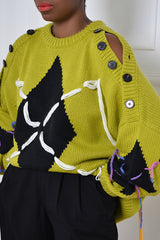 SUZHOU KNIT SWEATER IN GREEN