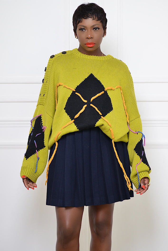 SUZHOU KNIT SWEATER IN GREEN