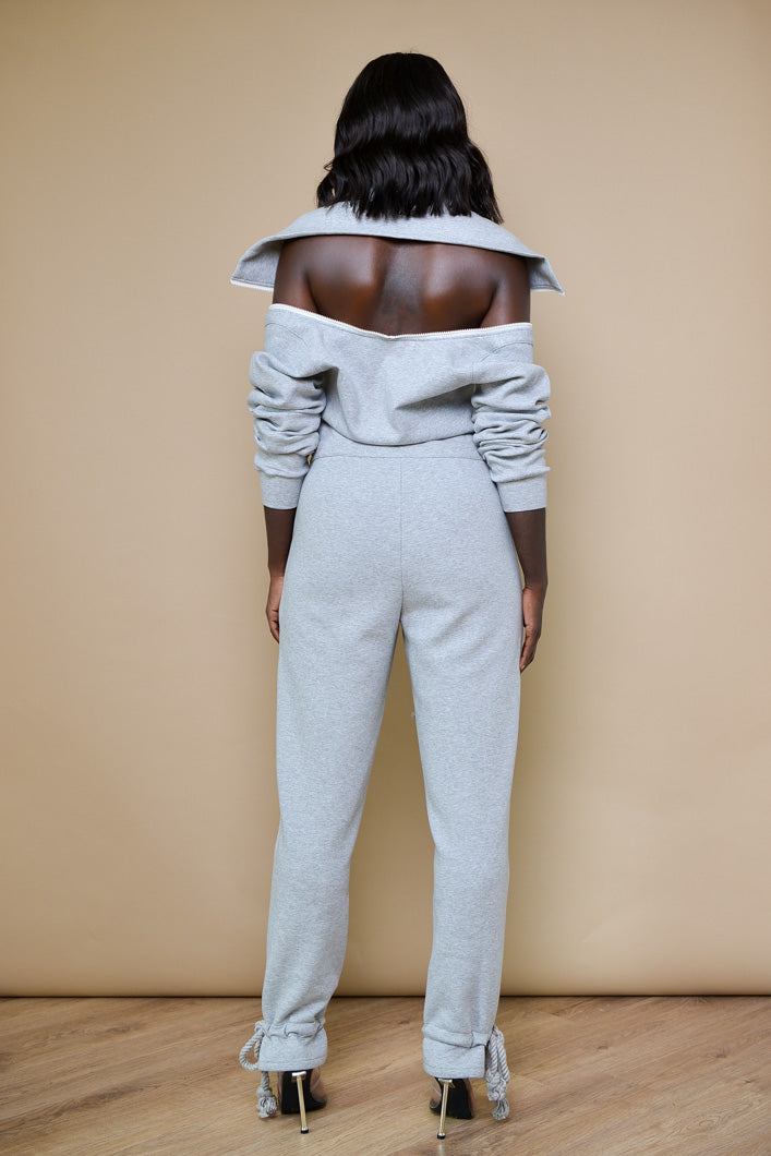 TOKYO LUXE JUMPSUIT IN GREY