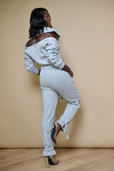 TOKYO LUXE JUMPSUIT IN GREY