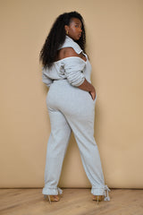 TOKYO LUXE JUMPSUIT IN GREY