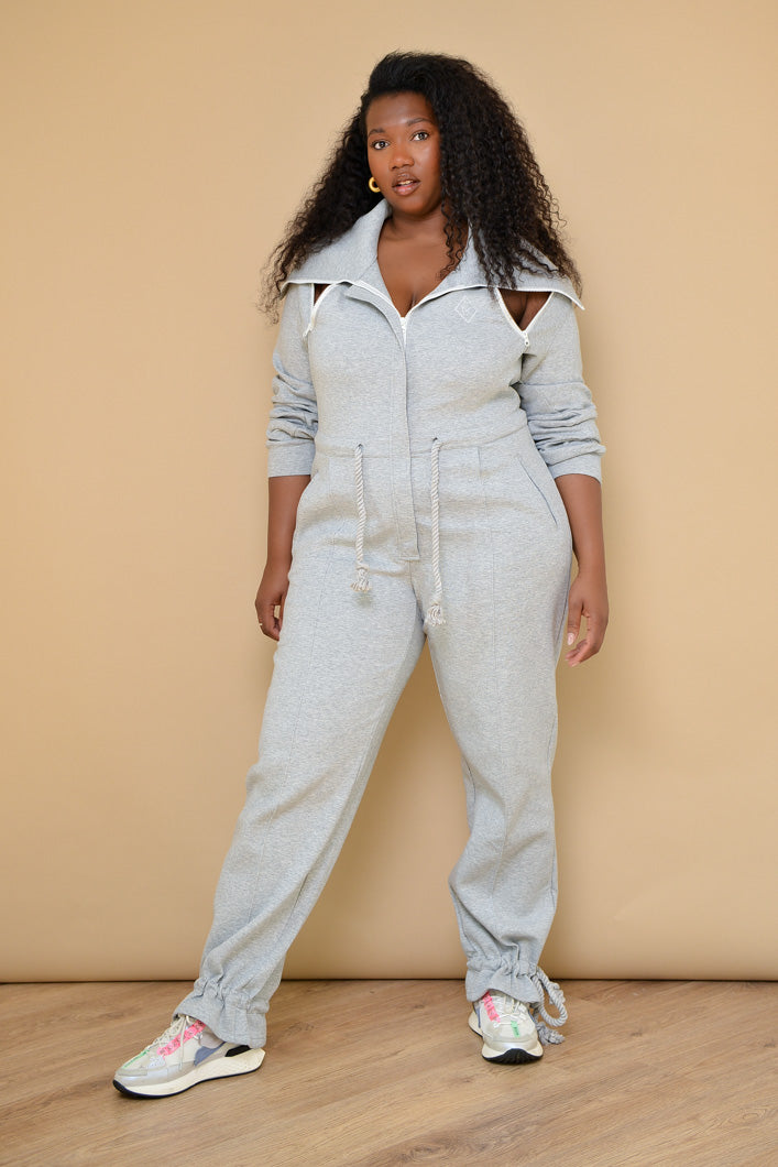 TOKYO LUXE JUMPSUIT IN GREY