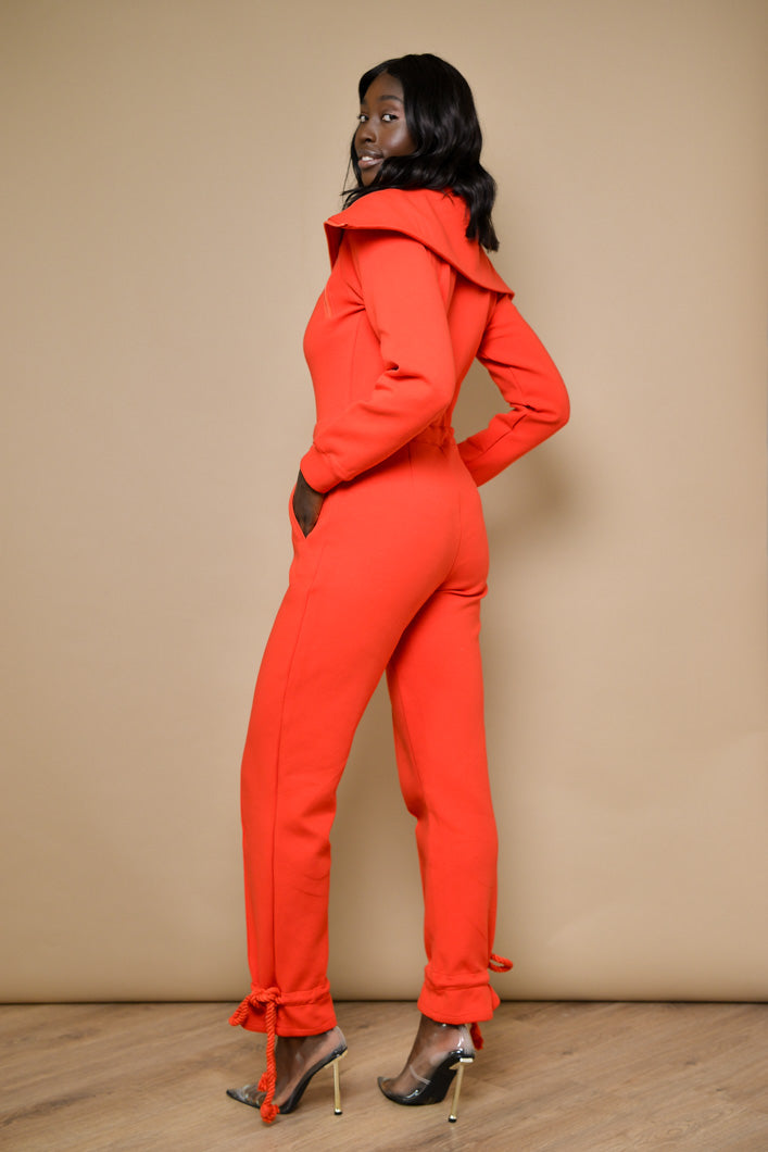 TOKYO LUXE JUMPSUIT IN RED