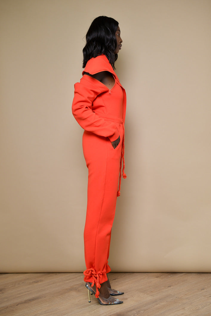 TOKYO LUXE JUMPSUIT IN RED