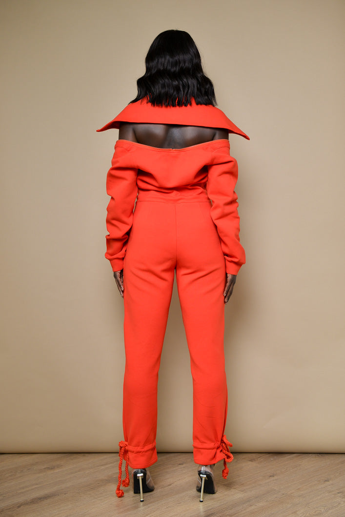 TOKYO LUXE JUMPSUIT IN RED
