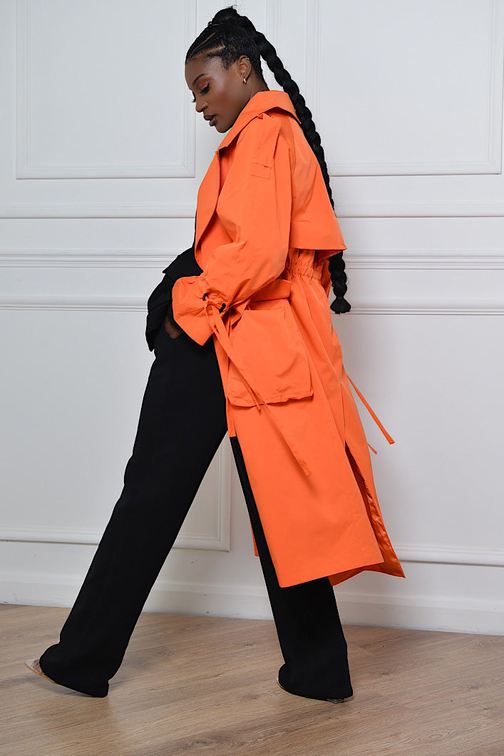 TOLEDO MAC COAT IN ORANGE