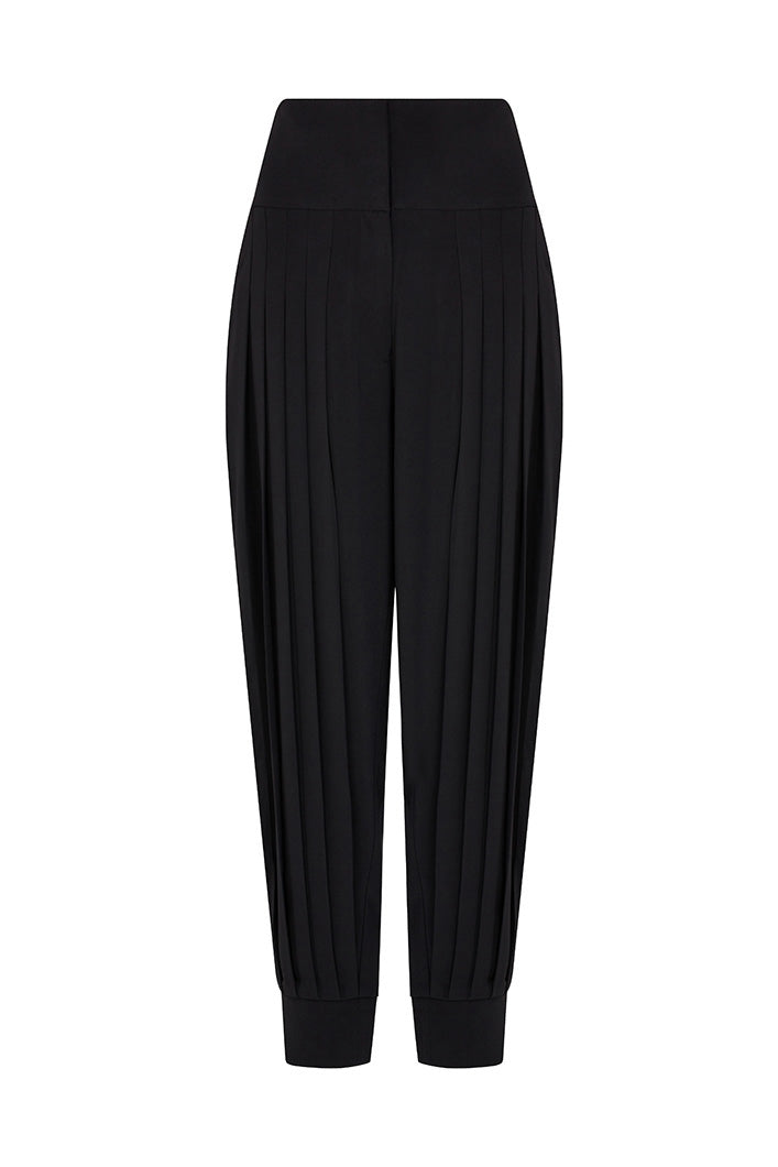 TUCSON PLEATED CUFFED PANTS IN BLACK