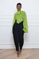 TUCSON PLEATED CUFFED PANTS IN BLACK