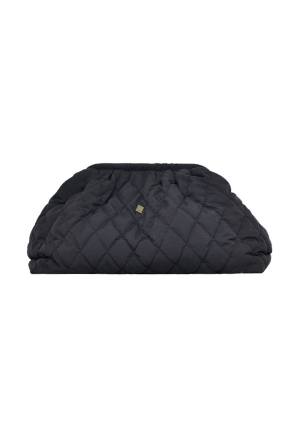 VENTURA QUILTED CLUTCH BAG IN BLACK