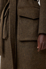 WINDSOR MULTI POCKET WOOL COAT