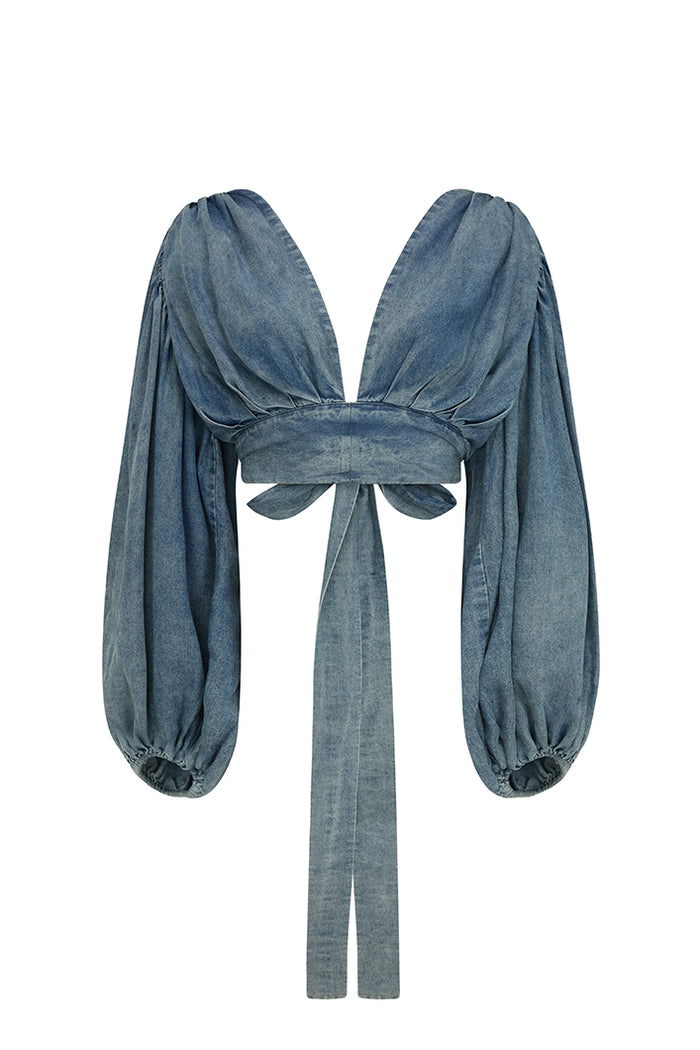 SYDNEY WASHED TENCEL DENIM BLOUSE – THE KEMIST