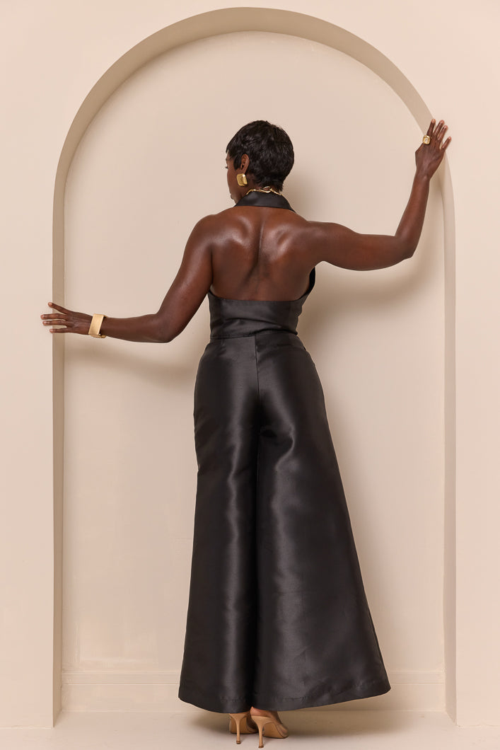 ZIRO BACKLESS JUMPSUIT IN BLACK