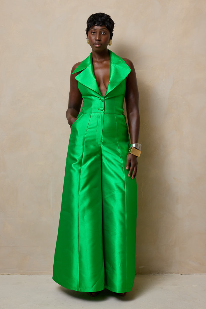 ZIRO BACKLESS JUMPSUIT IN GREEN