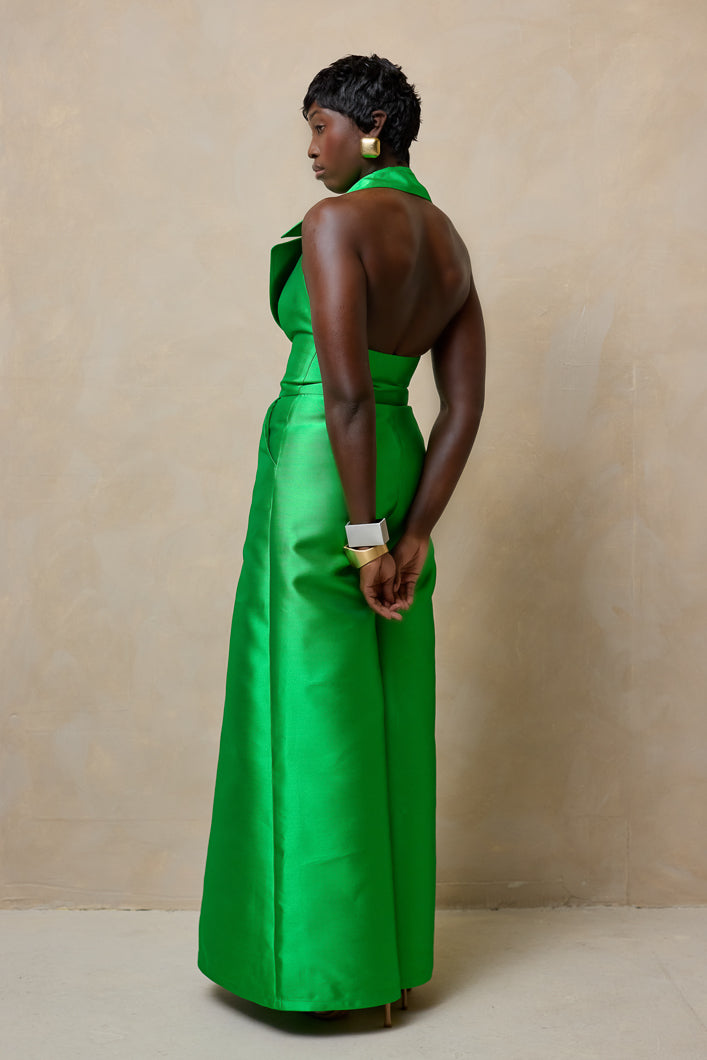 ZIRO BACKLESS JUMPSUIT IN GREEN