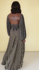 GIRONA TIE UP BACKLESS TOP IN ORAPA PRINT