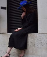 midi pleated black skirt