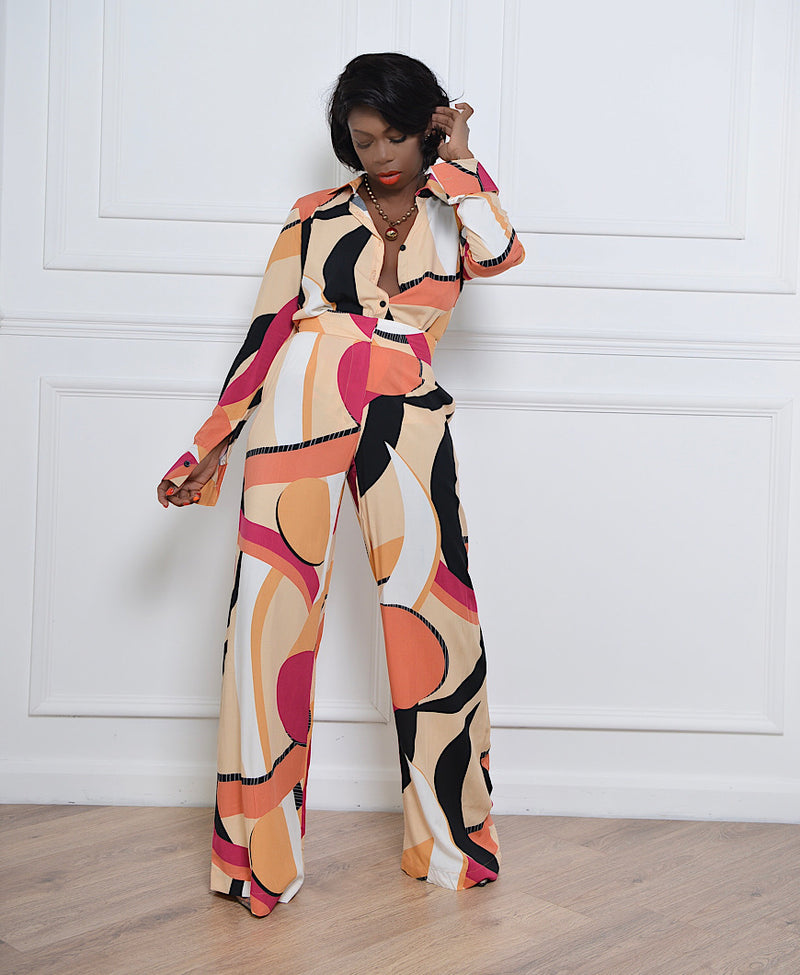 JAIPUR PRINTED WIDE LEG PANTS