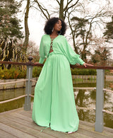 voluminous pants in green