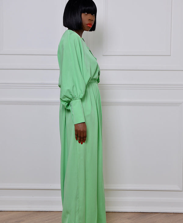 voluminous pants in green