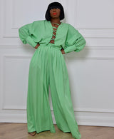 voluminous pants in green