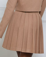 PLEATED SKIRT IN BEIGE