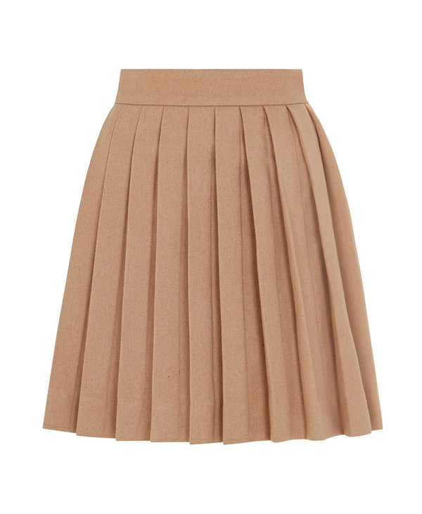 PLEATED SKIRT IN BEIGE