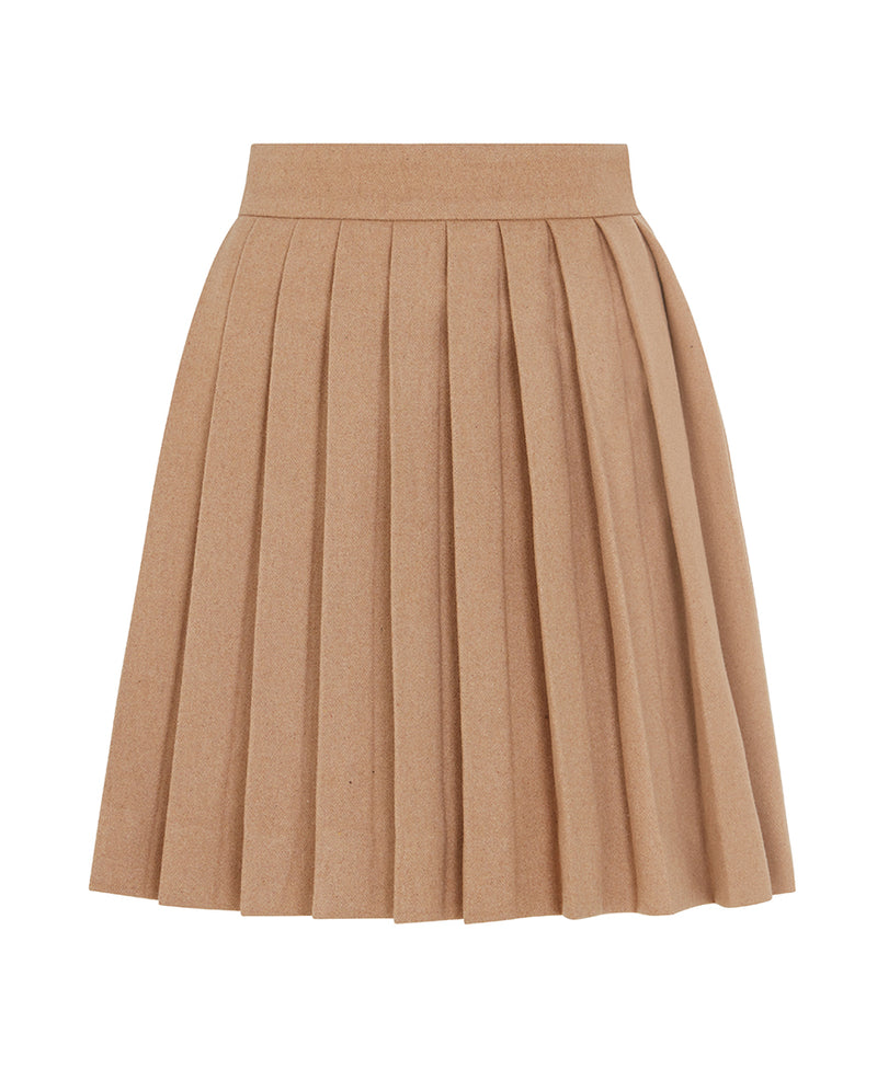 PLEATED SKIRT IN BEIGE
