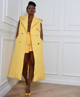 QUILTED SHORTS IN YELLOW